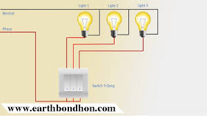This shows the parts of the circuit because simplified shapes, and the power and signal connections between the apparatus. House Wiring 3 Gang Switch Wiring Earth Bondhon