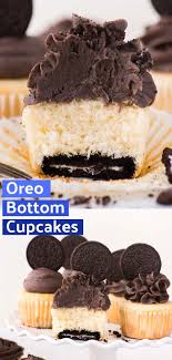 If the cookies are powdered leaving with bigger chunks, it would be difficult to slice the cake once it is set. Easy Oreo Cupcakes The First Year Oreo Cupcakes Oreo Cake Recipes Cupcake Recipes