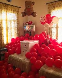 Balloon Surprise Birthday Decoration Ideas For Husband At Home Create A Romantic Valentine S Day Bedroom Using Your 5 Senses Fun Home Design Birthday Room Decorations Birthday Love Birthday Decorations