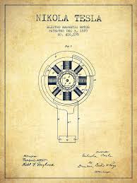 Nikola Tesla Patent Drawing From 1889 Vintage By Aged Pixel Nikola Tesla Patents Nikola Tesla Tesla Patents