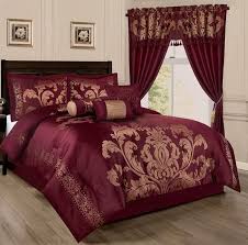 Due to the confusion, mostly many people tend to avoid this headache and. Full Queen Cal King Bed Burgundy Maroon Gold Floral Damask 7 Pc Comforter Set Ebay