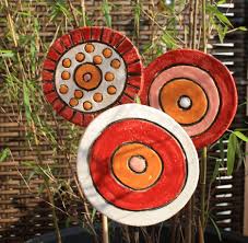 Beetstecker Keramik Gartendeko Gartenkeramik Spirale Rot Ceramics Projects Colorful Ceramics Diy Holder