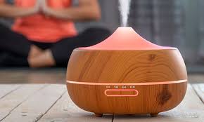 Humidificateur Diffuseur D Aromes Avec Led Et Effet Bois Diffuseur Humidificateur Led