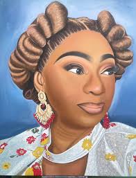 Two Women Sitting" Oil Painting by Nancy Nowell @ Art Print Africa.