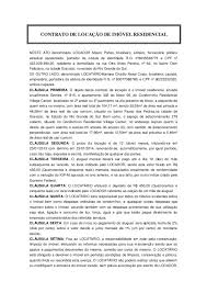 contrato de locacao de imovel residencialneste ato denominado locador mauro portes brasileiro solteiro funci contrato de aluguel aluguel de imoveis contrato