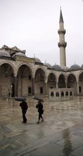 courtyard of suleymaniye mosque in the rain istanbul turkey istanbul turkey istanbul mosque