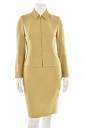 St. John Collection 2Pc Jacket & Skirt Suit in Gold Shimmer sz 8