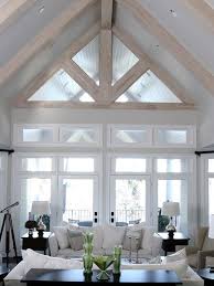 White Living Room With Vaulted Ceiling Interiors Designed Com Vaulted Ceiling Living Room Vaulted Living Rooms Living Room Windows