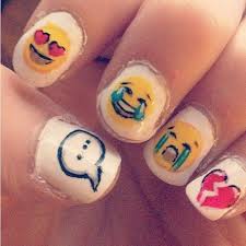 25 Emoji Nail Art Designs Nail Art Designs Emoji Nails Nail Art Diy
