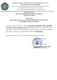 Kami memberikan beberapa macam contoh surat pengantar yang mungkin sesuai dengan anda yang cari. Surat Edaran Rektor Penundaan Dan Pembatalan Kegiatan Di Lingkungan Unmul