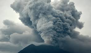 Photo about a number of mount merapi eruption refugees line up to get free meal at refugees camp in klaten, central java, indonesia. Gunung Merapi Erupsi Bandara Sekitarnya Buka Tutup Penumpang Dihimbau Untuk Memaklumi