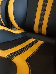 Black And Yellow Car Seats B36856cs 960 Jpg 960 1280 Custom Car Interior Leather Car Seat Covers Automotive Upholstery