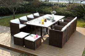 Miami 12 Marron Blanc Salon De Jardin Encastrable Meubles De Jardin En Rotin Salon De Jardin