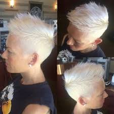 Short platinum blonde spiky pixie cut. Pin On Hair Cuts