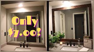 I had intended to hang the empty frame over my bathroom mirror (so mirror would extend beyond the frame), but was surprised and pleased when it turned out to be a standard bathroom mirror size and we could mount the mirror right inside it. Bathroom Mirror Makeover Diy Bathroom Decorating Ideas 2020 Youtube
