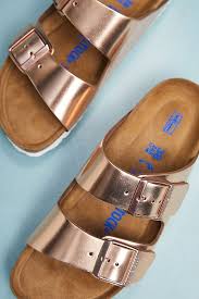 Birkenstock Arizona Rose Gold Sandals Birkenstock Metallic Arizona Sandals Birkenstock Rose Gold Shoes Summer Shoes