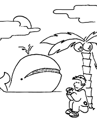 Jonah was swallowed by a fish, not a whale, since a whale is a mammal, not a fish. Jonah And The Whale In Jonah And The Whale Coloring Page Netart