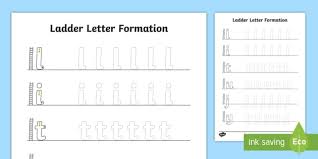 Hello teachers, can you please tell me is there any difference between these two sentences? Ladder Letter Formation Worksheet Worksheet Teacher Made