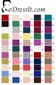 Edressit Crepe Satin Color Chart 60100101a