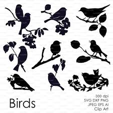 Bird On Branch Silhouette Png Three Birds On The Branch Eps Svg Dxf Ai Jpg Png Vector Etsy Silhouette Stencil Bird Silhouette Bird Stencil