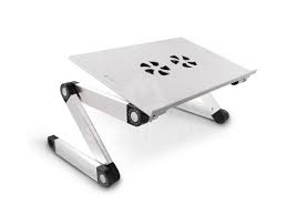 Silver Laptop Table With Cooler Folding Laptop Table Laptop Table Desk
