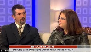 And this is why i'm glad my parents haven't figured out how things work! Dad Who Shot Daughter S Laptop Over Facebook Post Tommy Jordan Made Up With Daughter Hannah Daily Mail Online