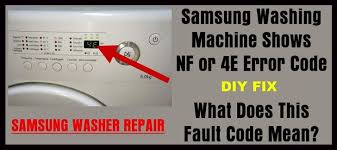 It is leaking a small amount of water from the. Samsung Washer Nf 4c 4e Error Code