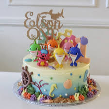 Buttercream Birthday Baby Shark Cake Baby Shark Cake Shark Cake Shark Birthday Cakes Shark Themed Birthday Party