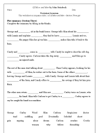 He is mentally challenged and travels with george. Of Mice And Men Packet For Section Three Novels