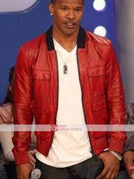 Buy Jamie Foxx Brit Awards Red Leather Jacket Jackets Red Leather Jacket Leather Jacket Men