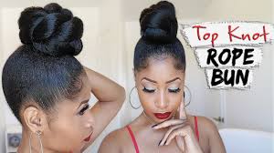 Dampen the hair in front around your forehead with a little bit of water, then apply a sculpting wax in the same place. The Top Knot Rope Bun Hair How To Video Black Hair Information