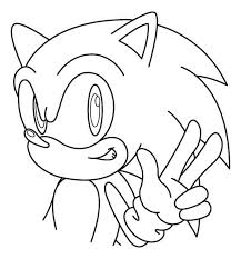 Download all the pages and create your own coloring book! Sonic Peace Sign Coloring Page Kids Play Color