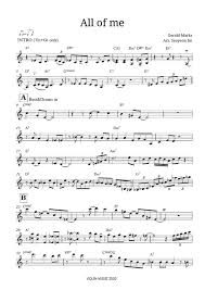 Instrumental solo, and instrumental part in g major (transposable). ë¸Œì´ì˜¬ë¦° V Olin Gerald Marks All Of Me Jazz Violin Ver By Seoyeon Im