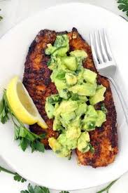 10 Minute Blackened Tilapia With Avocado Cucumber Salsa Recipe Tilapia Recipes Healthy Fish Recipes Healthy Tilapia Fish Recipes