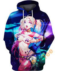 Sexy Anime Ahegao Premium Quality Unisex Pullover 3D Hoodie 