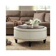 Oka ottomans & footstools looking for storage that's both functional and fashionable? Round Bassett Ottoman Bonded Leather Storage Sofa Couch Footstool Coffee Table Round Ottoman Coffee Table Leather Ottoman Coffee Table Storage Ottoman Coffee Table