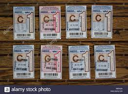 Punched And Used Metra Train Tickets Stock Photo Alamy