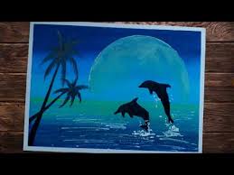 Dengan adanya kegiatan mewarnai, maka kreatifitas dan juga imajinasi sang anak akan berkembang. Cara Menggambar Dan Mewarnai Pemandangan Laut Dolphin Lumba Lumba Gambar3 Youtube