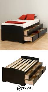 Mattress support slats are plywood. 6 Drawers Captain S Tall Twin Platform Storage Bed Black Prepac Storage Bed Black Bedding Rooms Home Decor