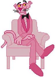 cross stitch pattern color pink panther suit chair cat kitty tiger leopard cross stitch patterns pink panthers cross stitch