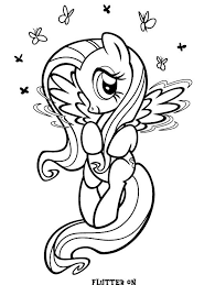 Fluttershy My Little Pony Coloring Unicorn Coloring Pages Horse Coloring Pages