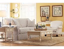 Zuhause ist, was dir gefällt: Blue White Striped Sofa In Family Room With Yellow Walls Living Room Colors Dream Living Rooms Cottage Room