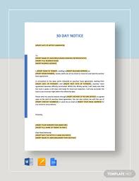 Need a sample of resignation letter? 6 Resignation Letter With 30 Day Notice Template Pdf Word Apple Pages Google Docs Free Premium Templates