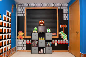 Daughter Wanted A Mario Bros Themed Room So That S What She Got Mario Room Game Room Decor Video Game Room Decor