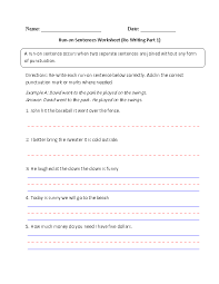 To download/print, click on the button bar on the bottom of the worksheet. Sentences Worksheets Run On Sentences Worksheets