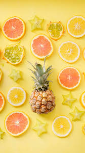 Fruit Citrus Pineapple Yellow Lemon Orange Wallpaper Fruit Pineapple Clear Skin Diet