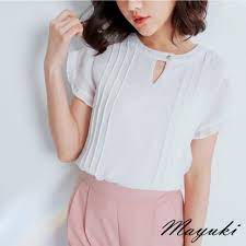 東京著衣 mayuki胸前鏤空壓摺上衣 s m fashion tokyo fashion japanese korean fashion