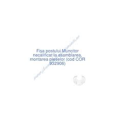 Descărcare cod cor tamplar citită online gratuit, cod cor tamplar descărcare gratuită pdf. FiÈ™a Postului È™i FiÈ™Äƒ De Evaluare A PerformanÈ›elor Individuale Pentru Muncitor Necalificat La Asamblarea Montarea Pieselor Cod Cor 932906