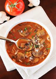 Hearty Homemade Tomato Mushroom Soup Image Vegetarian Recipes Easy Soup Recipes Stuffed Mushrooms