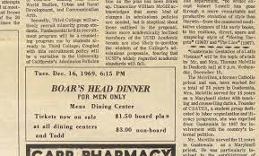 From the Archives: Boars Head was once a mens only festivity - Campus  Times